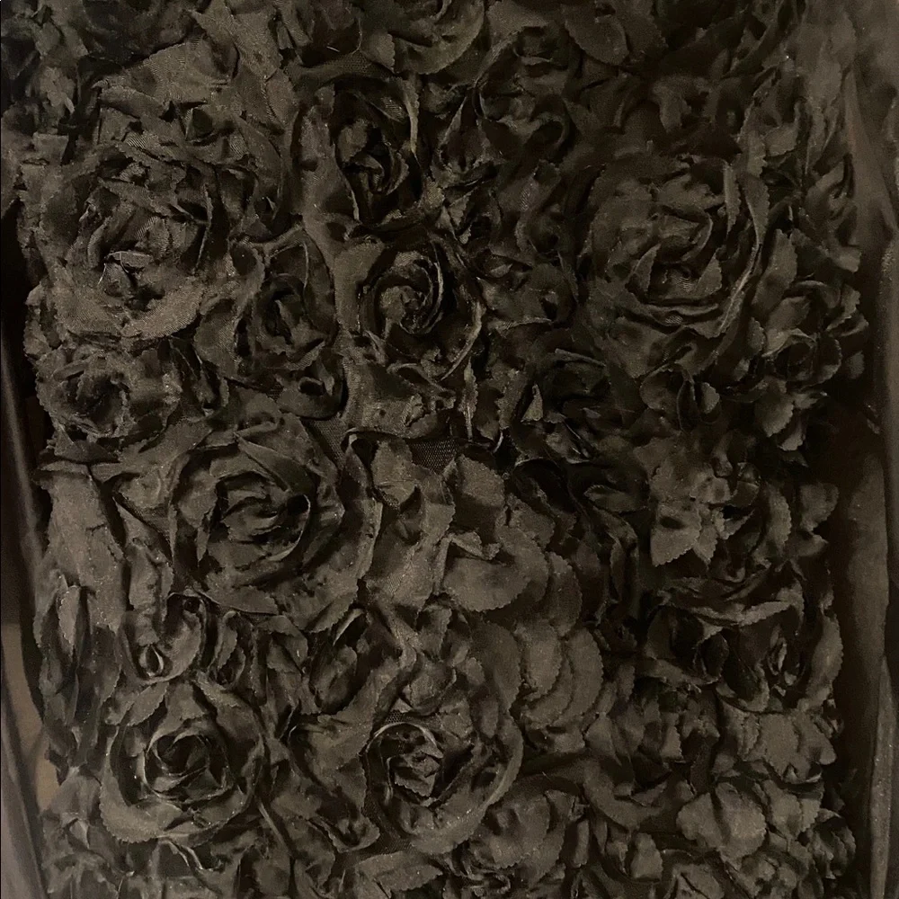 YAS Black Top Textured Floral Top 10 - Picture 9 of 13